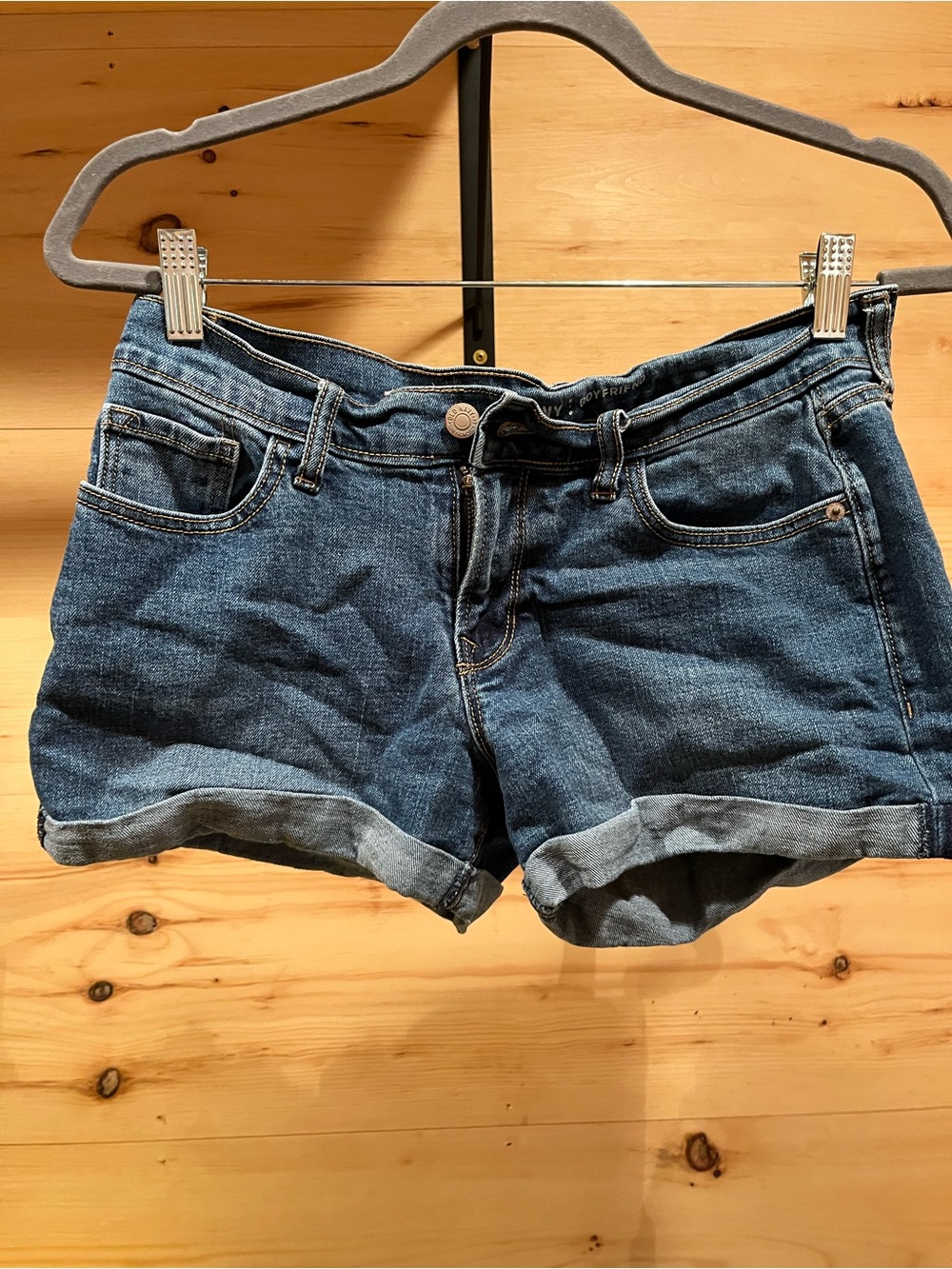 Old Navy Blue Rolled-Hem Denim Shorts